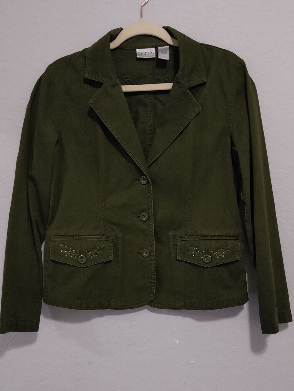 Chico's Olive Green Jacket - Women's